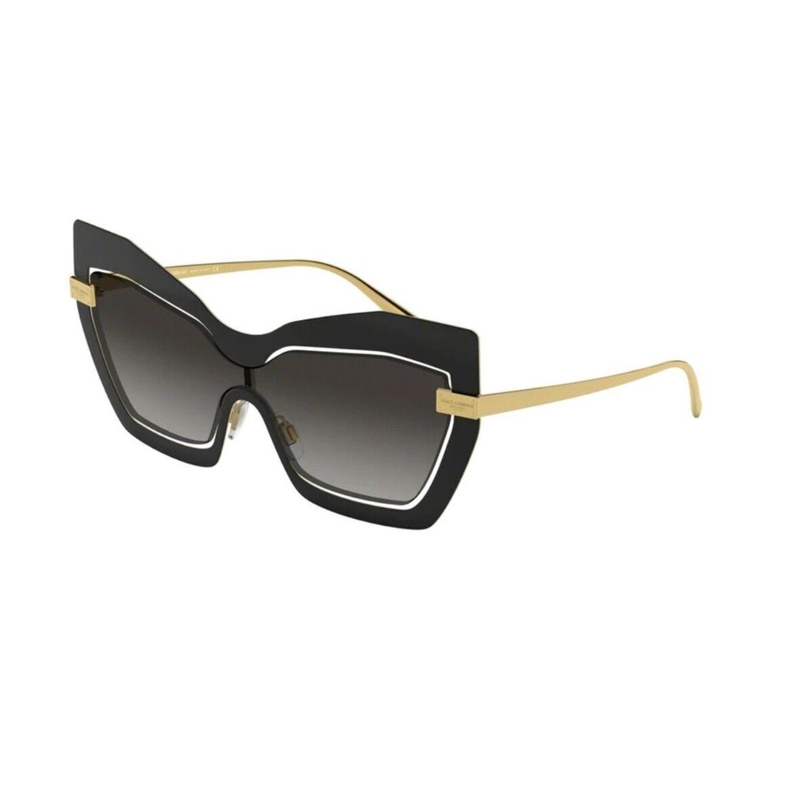 Dolce & Gabbana DOLCE & GABBANA DG2224 Cat Eye Sunglasses | 12688G-GOLD/BLAC Size ONE SIZE - 1 Thumbnail