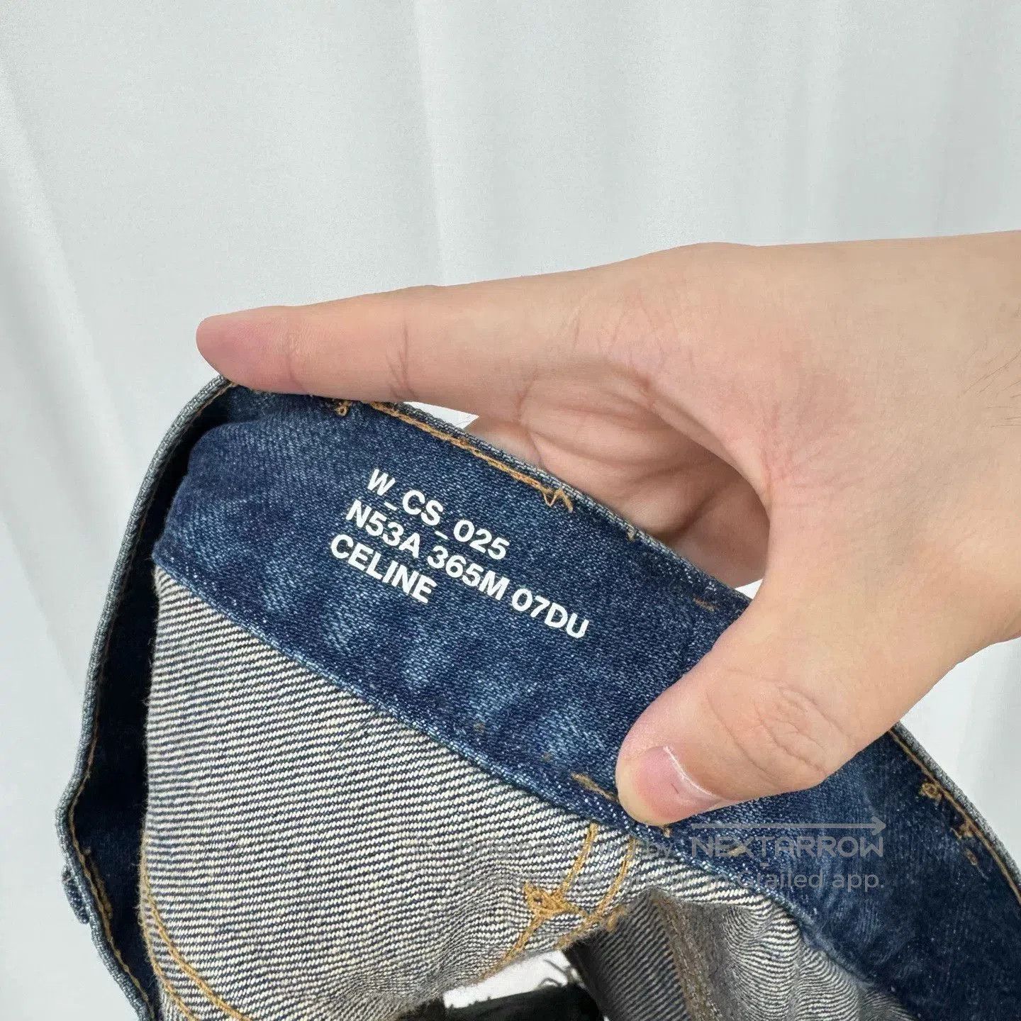 Celine Celine 2025 Triomphe Gold Buckle Denim Shorts. Size 27" / US 4 / IT 40 - 5 Thumbnail