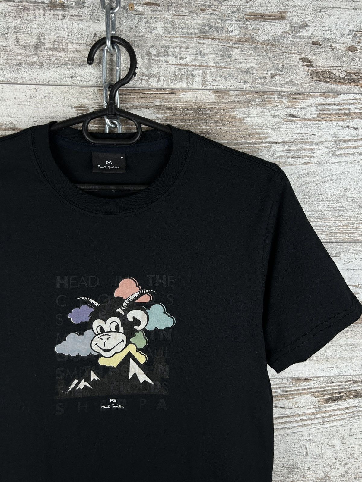 Paul Smith Mens Paul Smith T-shirt luxury black big logo tee streetwear Size US M / EU 48-50 / 2 - 2 Thumbnail