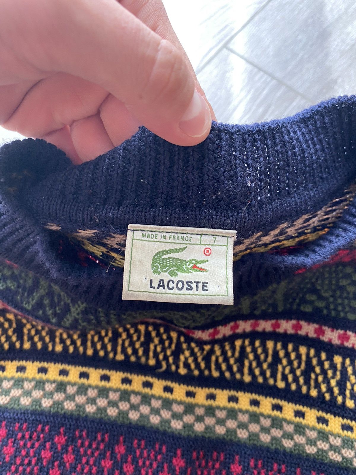 Lacoste × Vintage Vintage 90s 00s Lacoste Wool Knit Boxy Sweater Size US XL / EU 56 / 4 - 7 Thumbnail