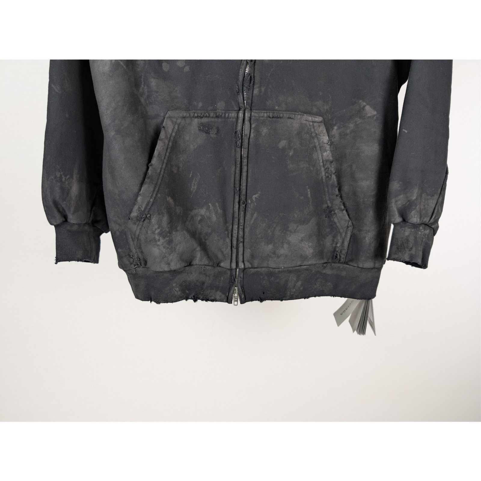 Balenciaga o1rshd1 Small Fit Zip up Hoodie in Black/White/Red Size US S / EU 44-46 / 1 - 4 Thumbnail