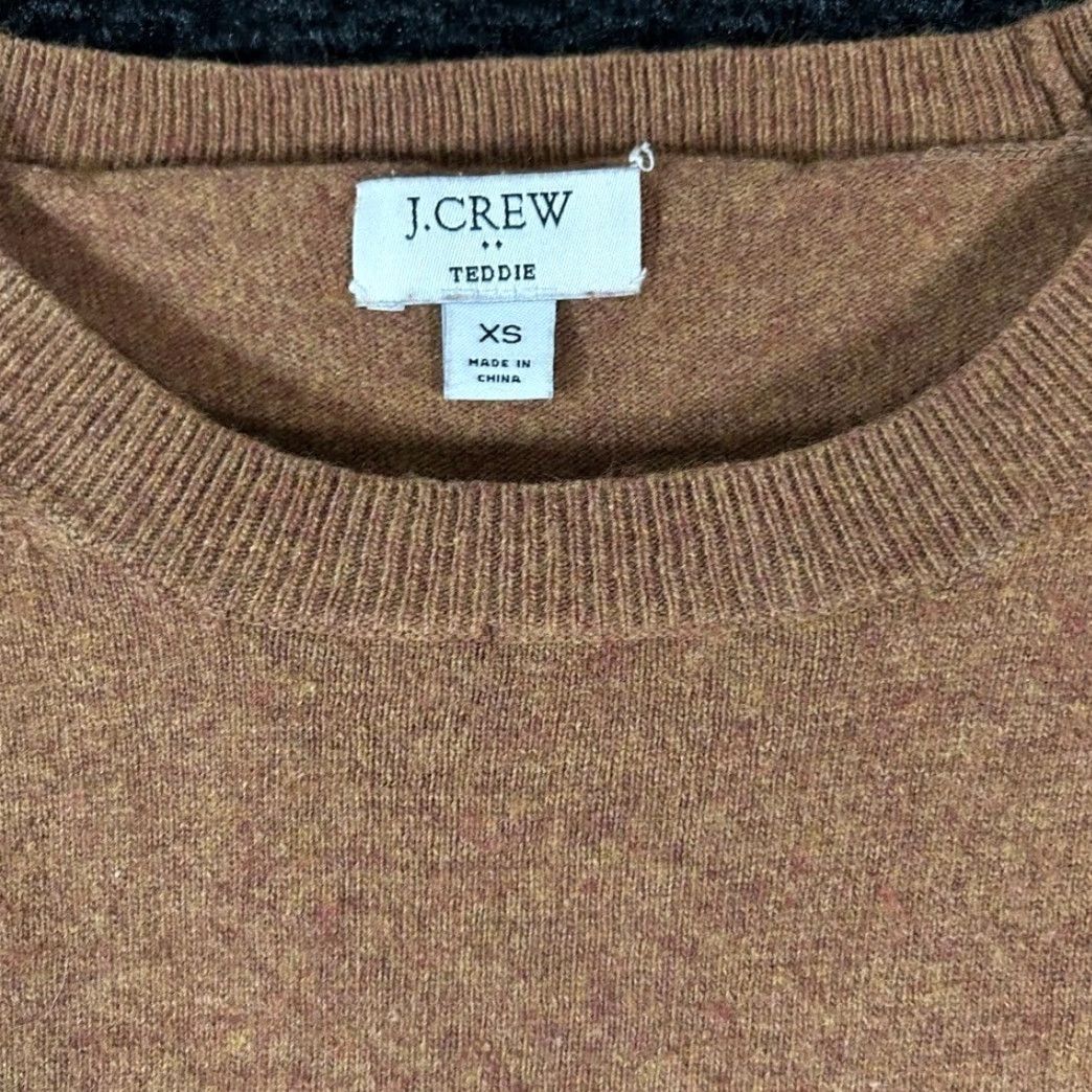 J.Crew VINTAGE? JCrew Teddie Sweater Womens XS Brown Cotton Wool Blend Crewneck Pullover M833 Size XS / US 0-2 / IT 36-38 - 2 Thumbnail