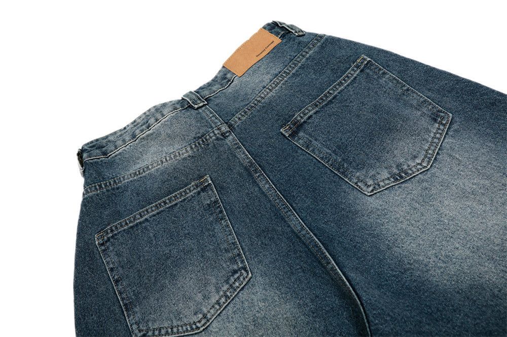 Japanese Brand × Vintage Street loose men's distressed raw edge beaded washed shorts Size US 32 / EU 48 - 5 Thumbnail