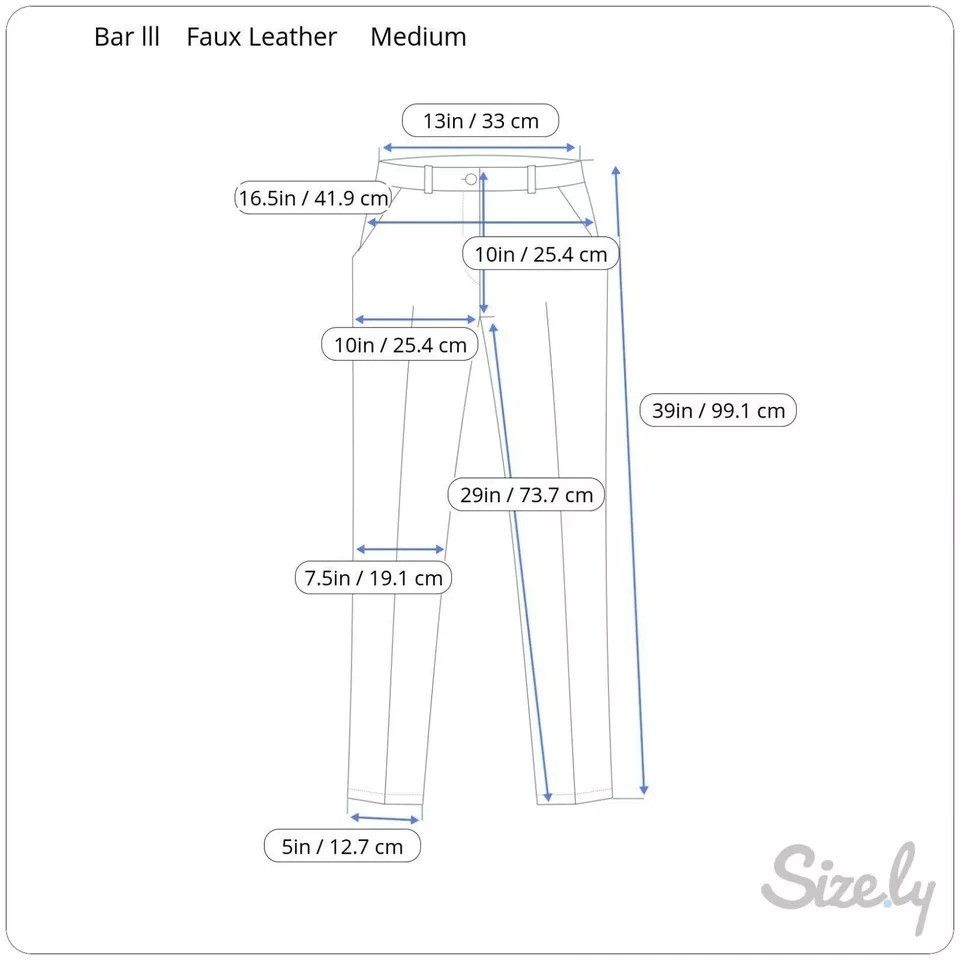 Bar III Bar III Womens Faux Leather Pants Black Medium Elastic Waist Size 26" / US 2 / IT 38 - 2 Thumbnail