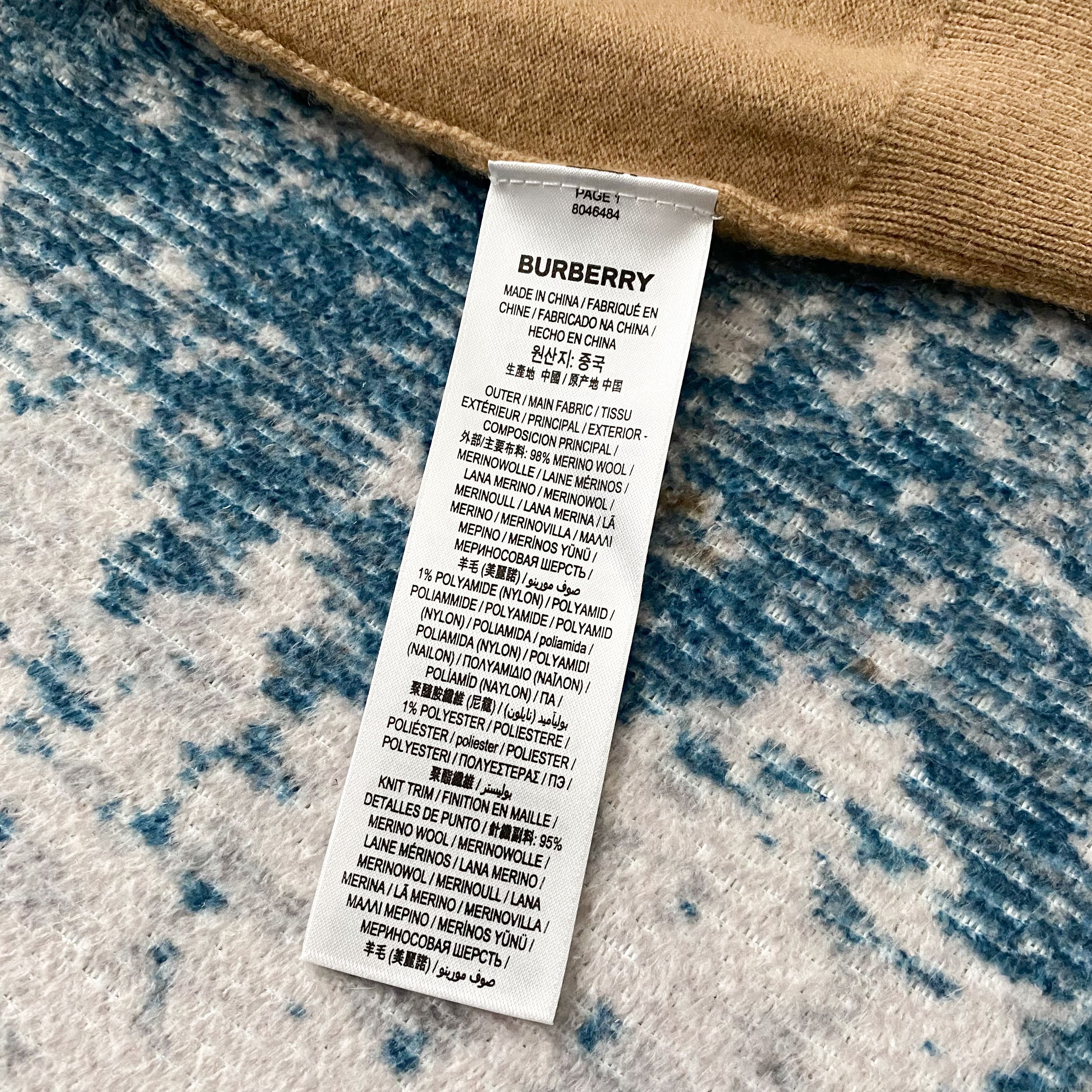 Burberry Burberry TB Monogram Motif Diamond Intarsia Wool Cardigan Size L / US 10 / IT 46 - 13 Thumbnail