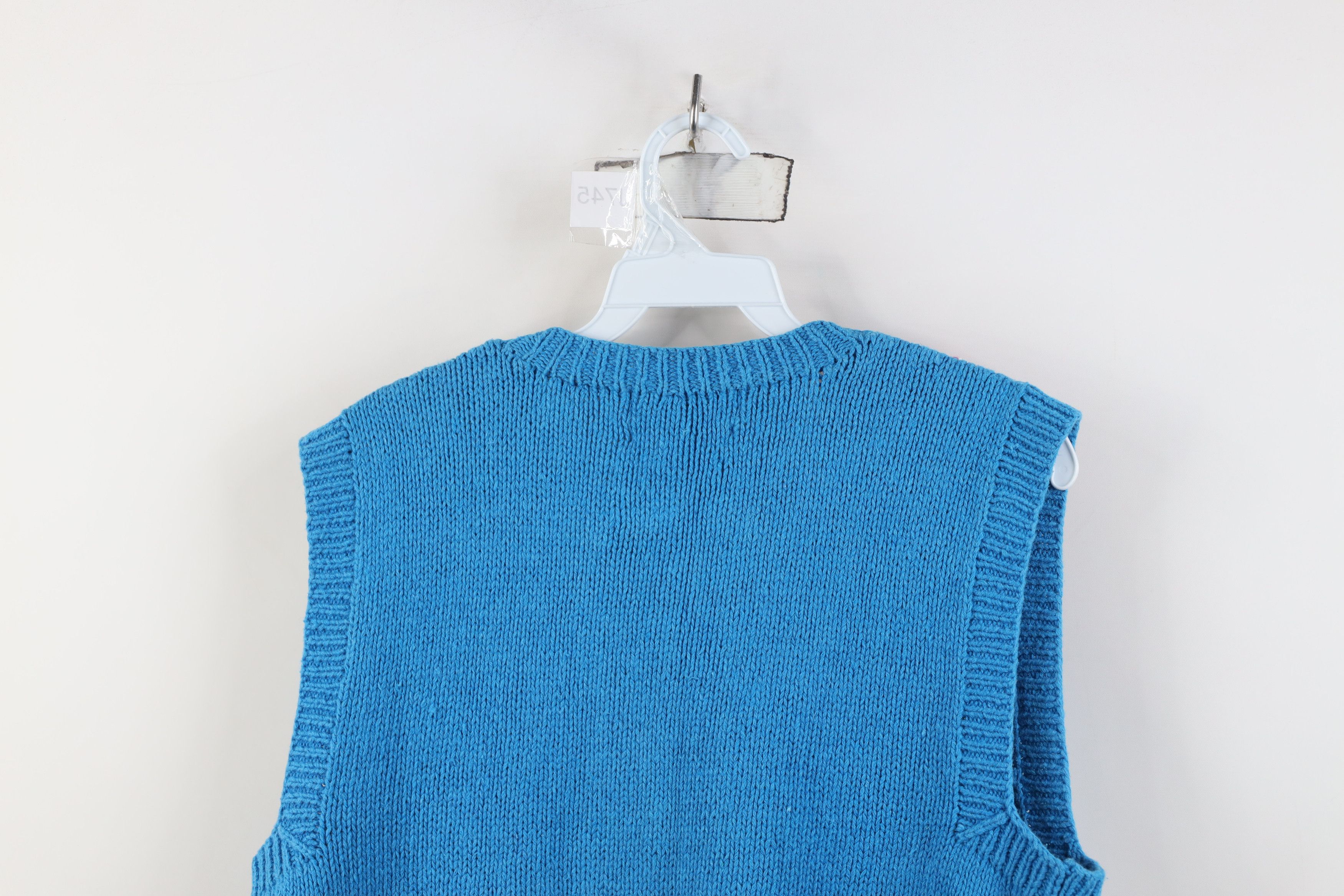 Vintage Vintage 90s Streetwear Blend Hand Knit Flower Sweater Vest Size S / US 4 / IT 40 - 14 Thumbnail