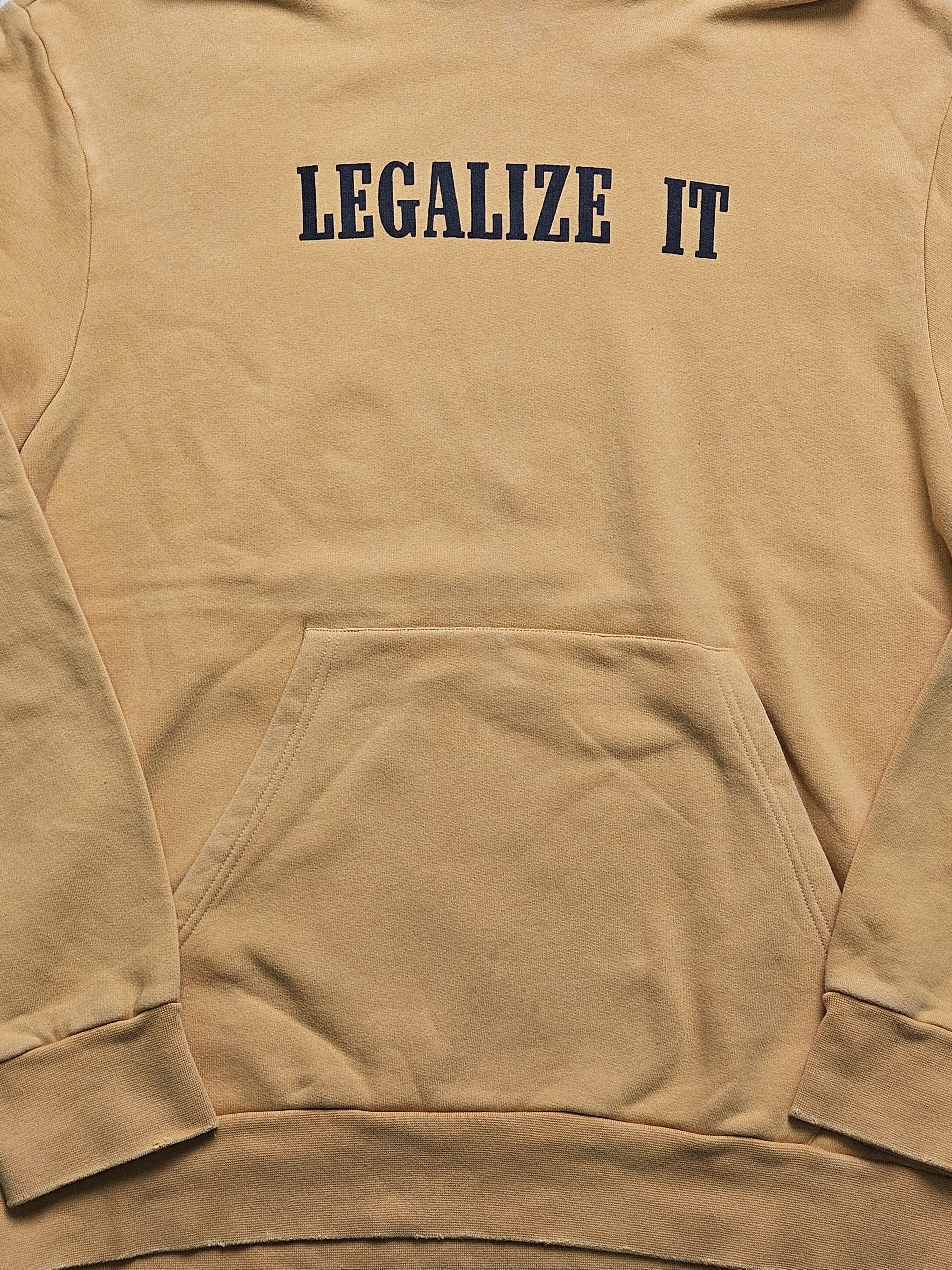 Palm Angels Palm Angels Mustard Yellow "LEGALIZE IT" Slogan Hoodie Size US M / EU 48-50 / 2 - 5 Thumbnail
