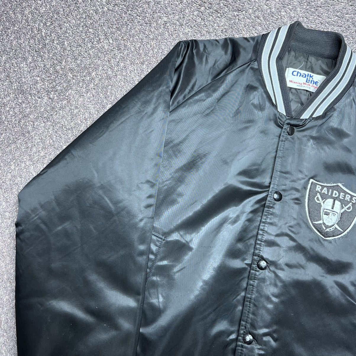 Chalk Line 1980s Raiders Shield Football Chalk Line Satin Bomber Jacket Size US L / EU 52-54 / 3 - 10 Thumbnail