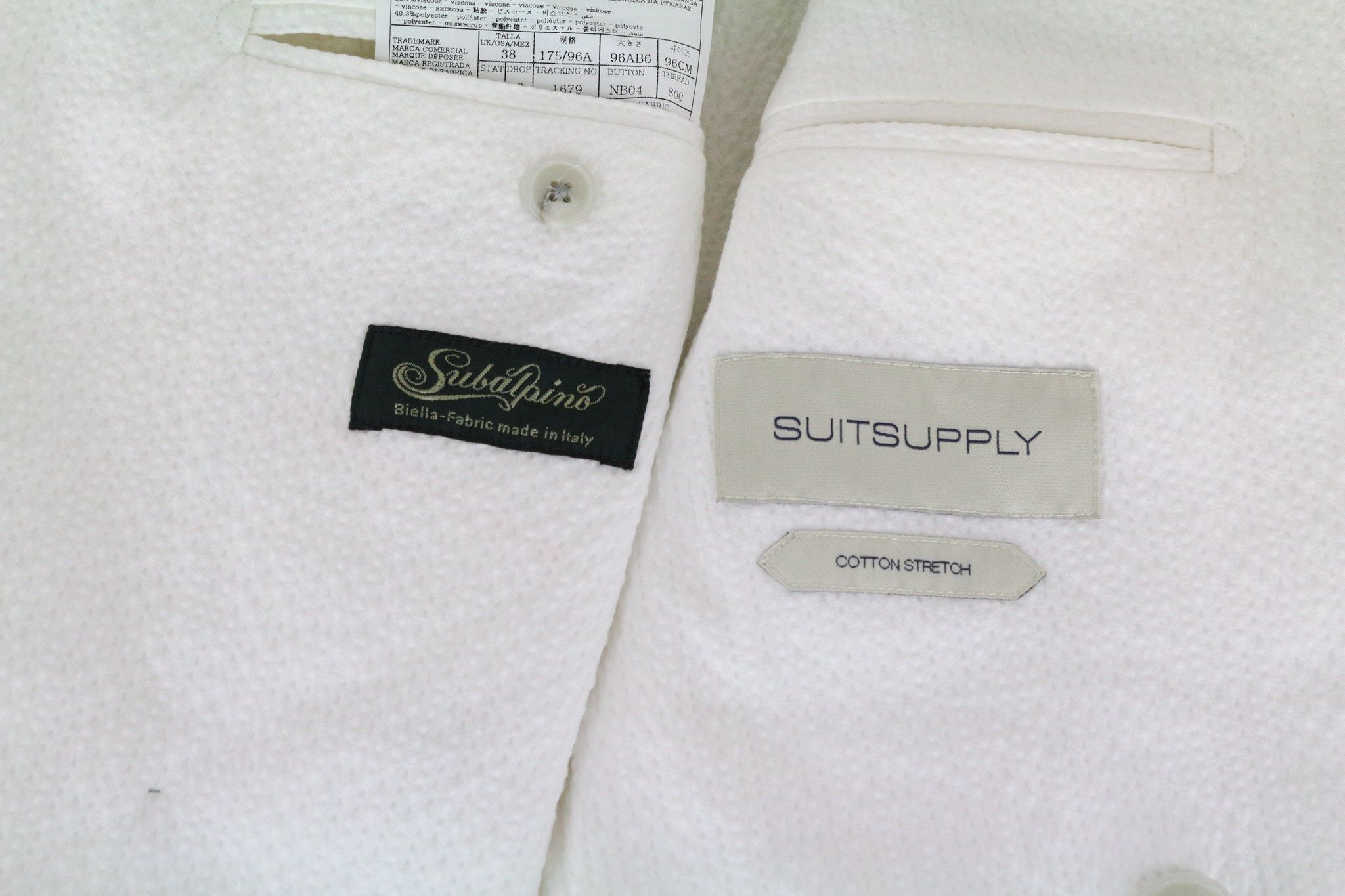 HAVANA UK38R White Double-Breast Stretch Suit 71533
