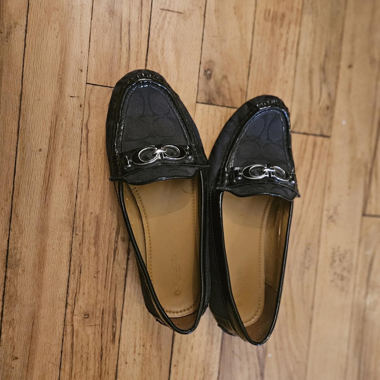 Coach Coach Black Signature Loafers - Size 8B Size US 8 / IT 38 - 1 Thumbnail