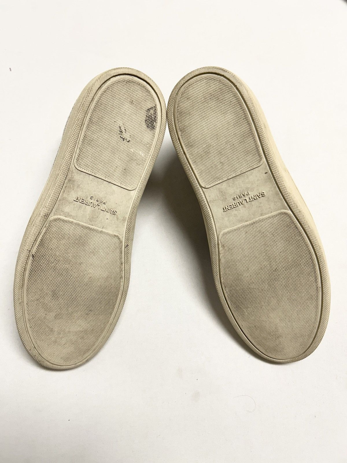 Saint Laurent Paris FW2013 SL/03M Leather-Trimmed Mid-Top Sneakers Size US 7 / EU 40 - 10 Thumbnail