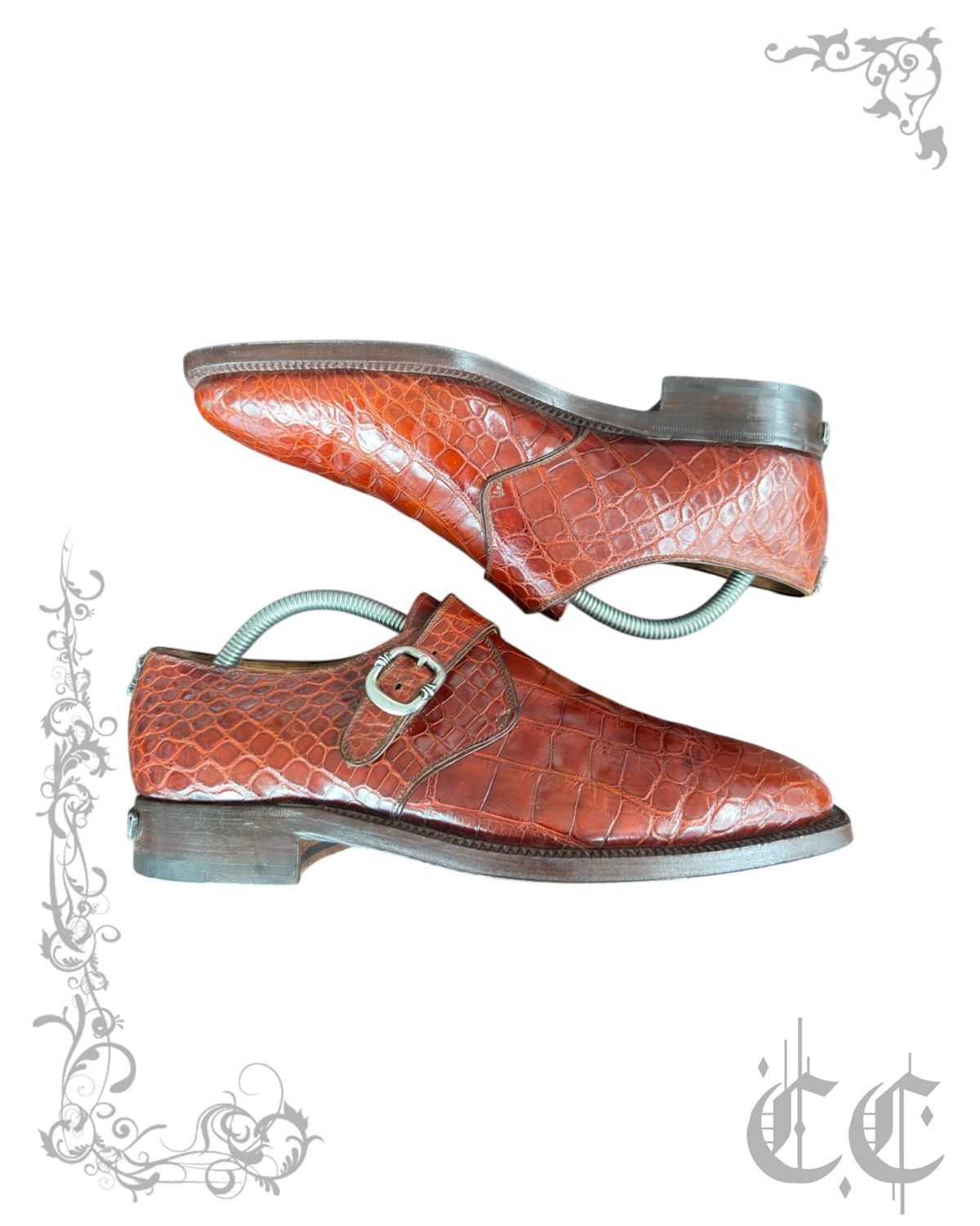 Chrome Hearts Chrome Hearts X John Lobb crocodile monk strap loafers Size US 9 / EU 42 - 3 Thumbnail