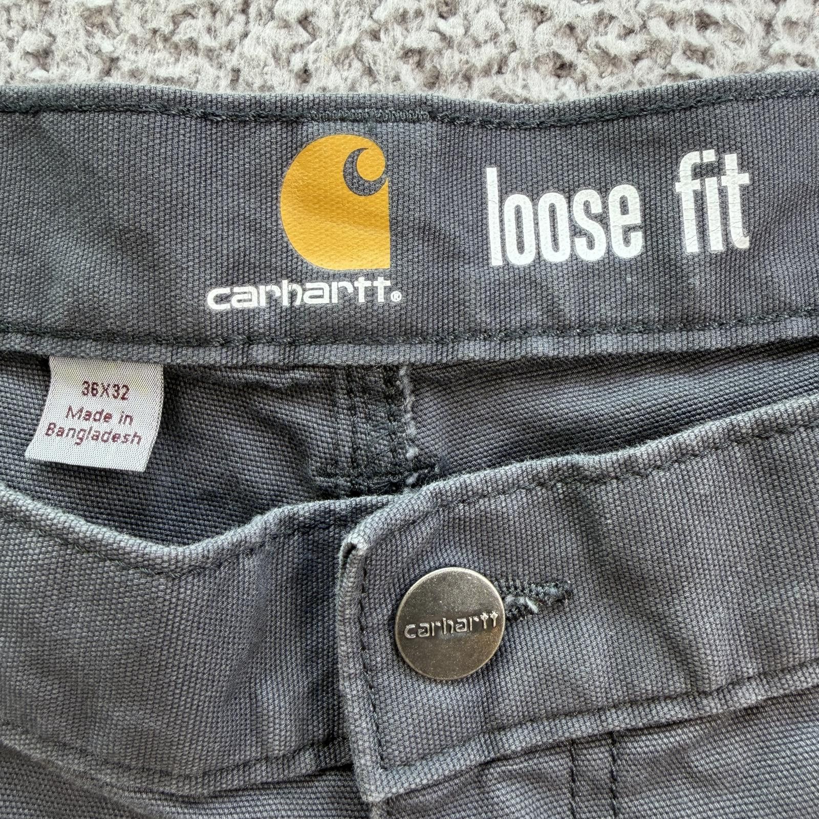 Carhartt Carhartt Loose Fit Carpenter Pants Mens 36x32 Gray Work Size US 36 / EU 52 - 5 Thumbnail