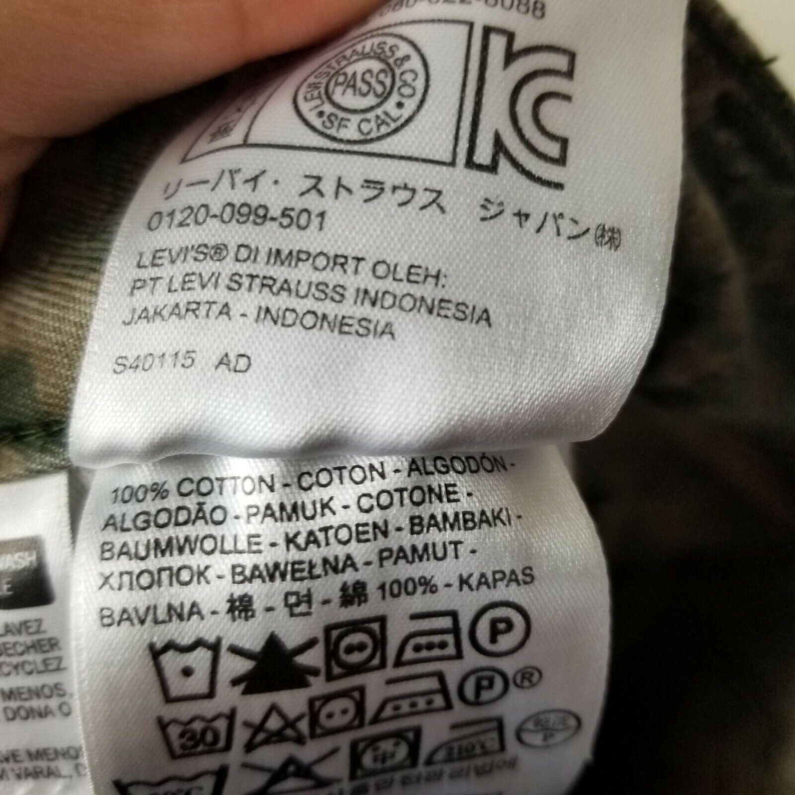 Levi's Levis Mens Camo Print Cargo Shorts Size 32 Green Camouflage Size US 32 / EU 48 - 10 Thumbnail