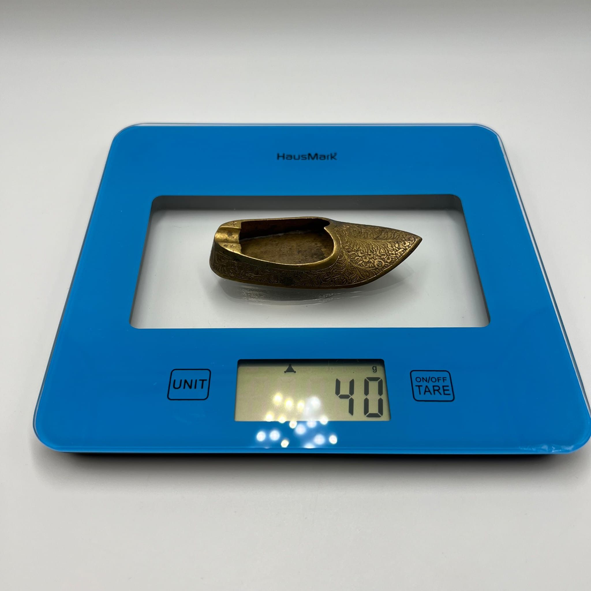 Vintage Vintage Shoe Ashtray Brass Golden Aladdin, Cone Size ONE SIZE - 2 Thumbnail