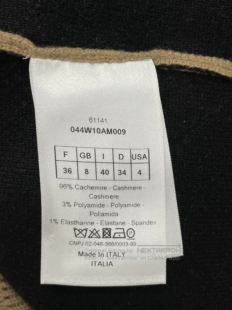 Dior Dior 8-character cashmere knitted vest on the back of khak Size XS / US 0-2 / IT 36-38 - 4 Thumbnail