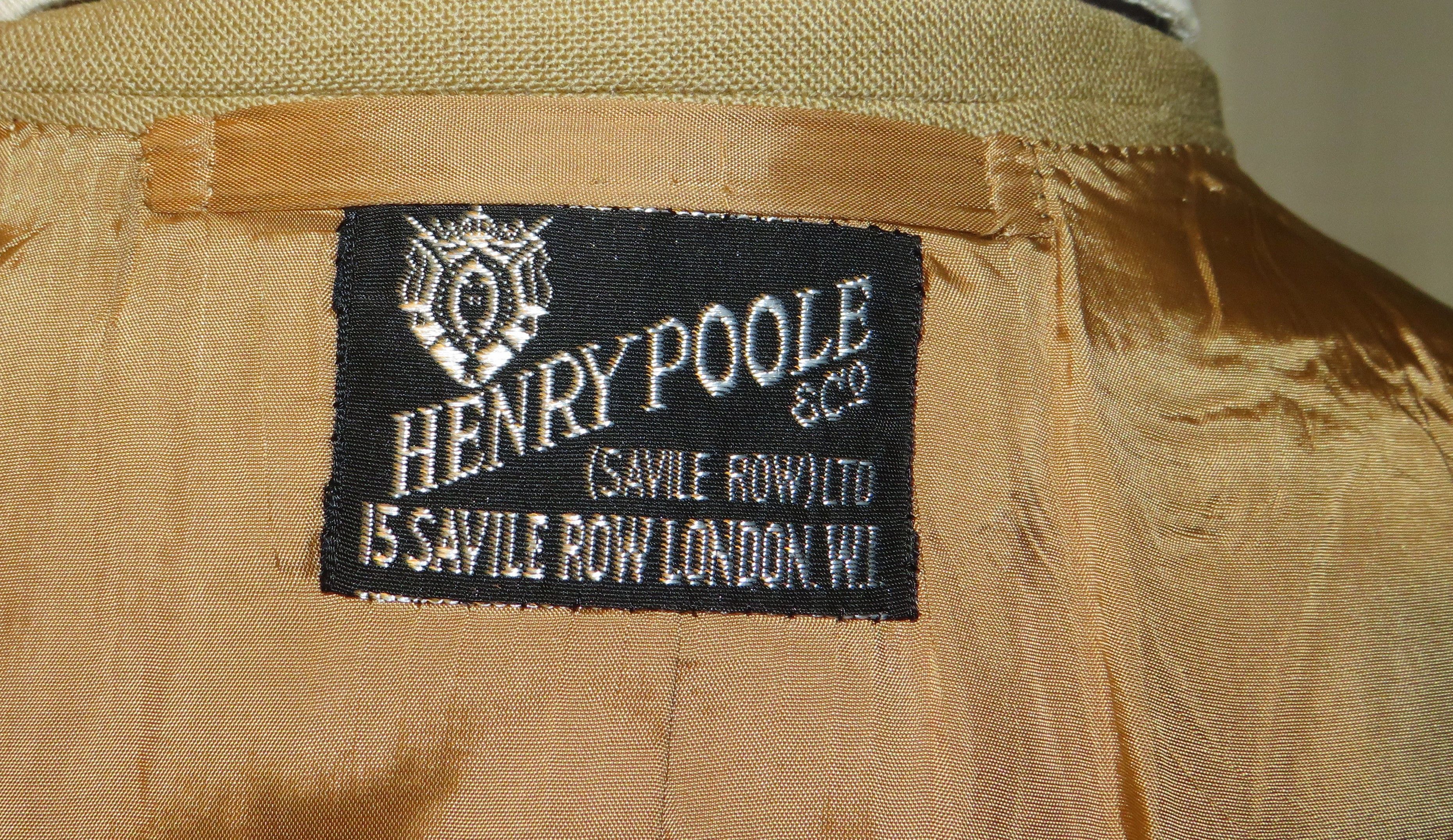 Henry Poole Bespoke Beige Hopsack Double Breasted Sport Coat 46R Size 46R - 18 Thumbnail