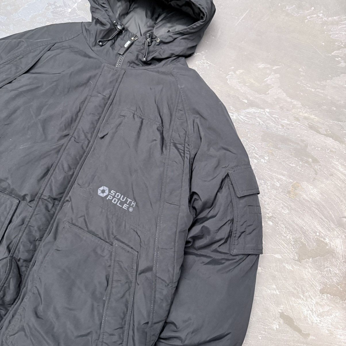 Southpole Vintage Y2K Puffer Baggy Bomber Jacket