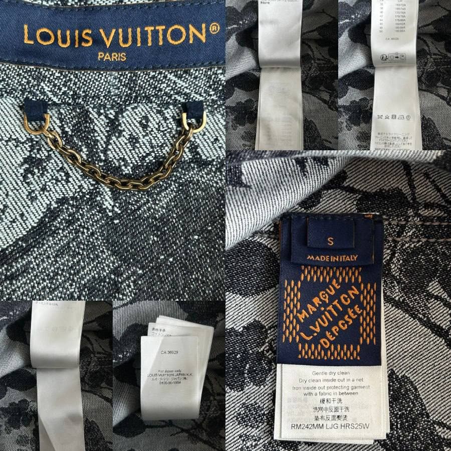 Louis Vuitton Louis Vuitton Blue & White Floral Monogram Denim Shirt Size US S / EU 44-46 / 1 - 3 Thumbnail