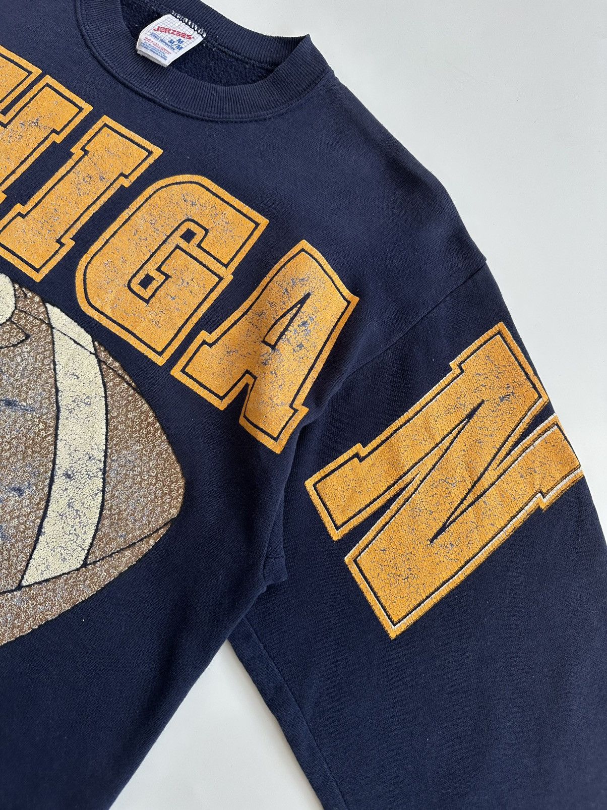 Vintage 90s Vintage Michigan Wolverines Spell Out Sweatshirt Size US M / EU 48-50 / 2 - 6 Thumbnail