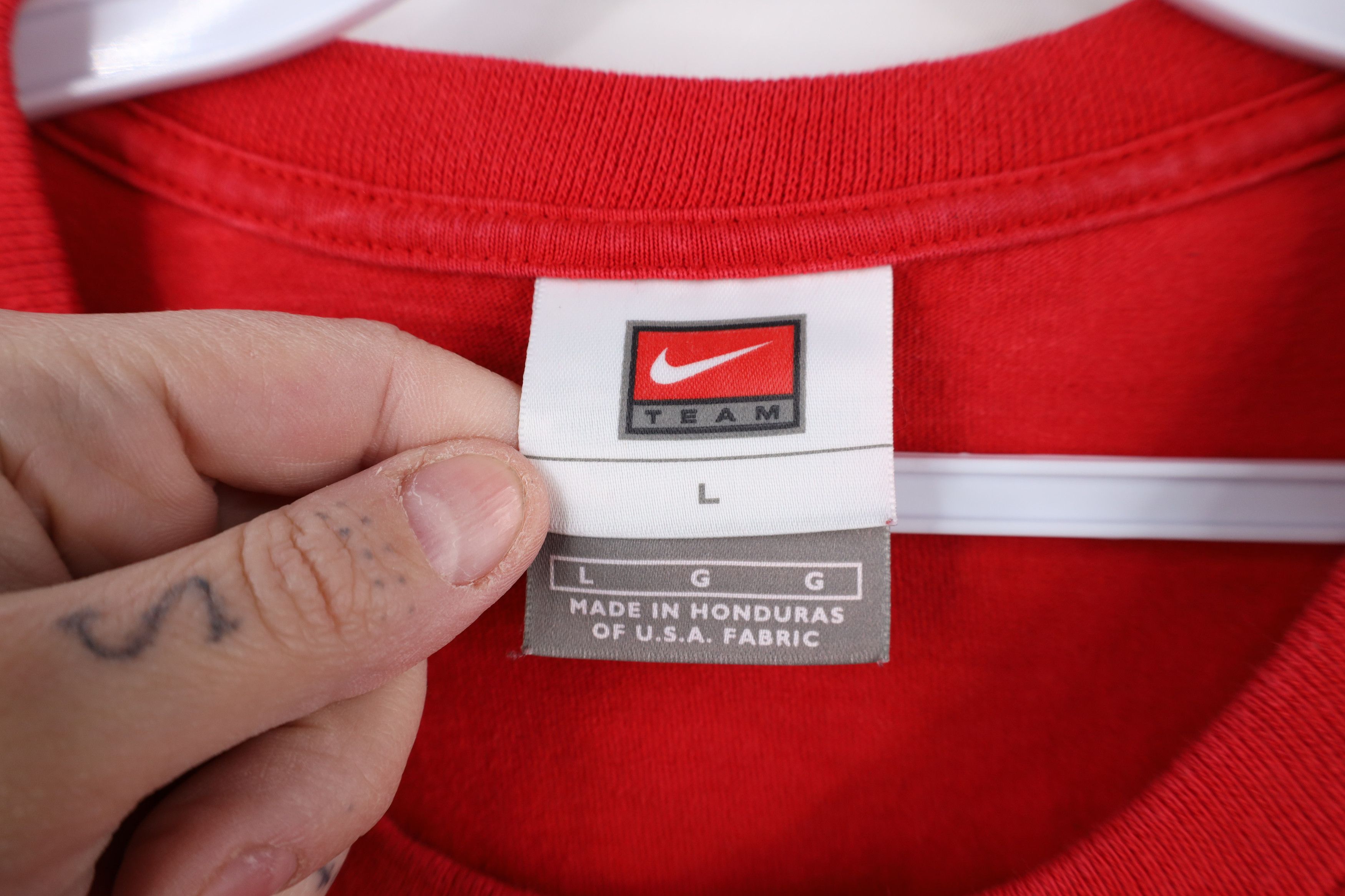 Nike × Vintage Vintage Nike Center Swoosh Ohio State University T-Shirt Size US L / EU 52-54 / 3 - 8 Thumbnail
