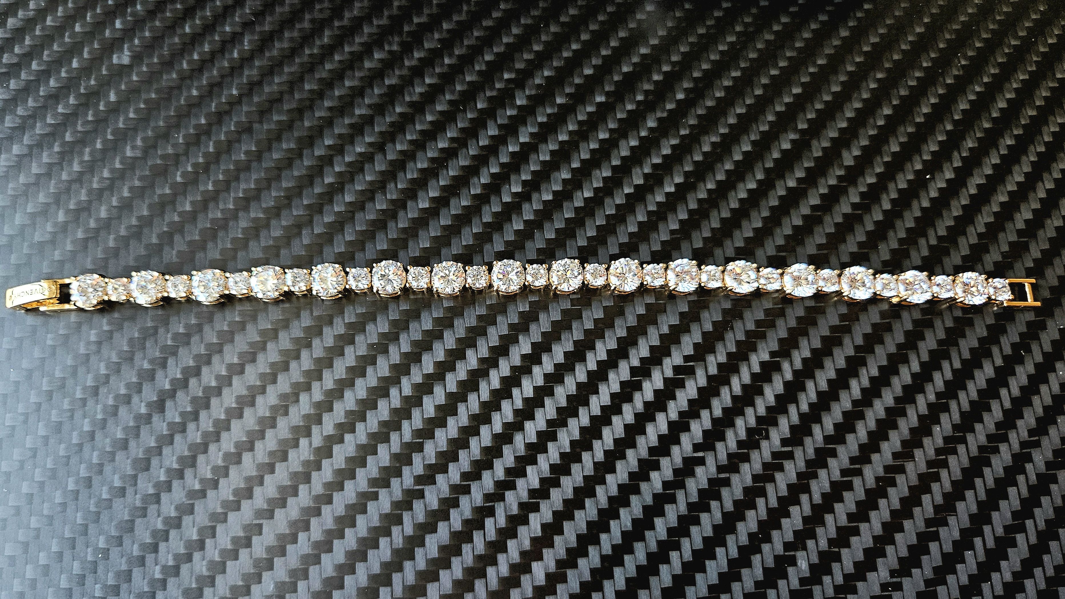 Givenchy 👑 Crystal Cubic Gold Tennis Bracelet Size ONE SIZE - 2 Thumbnail