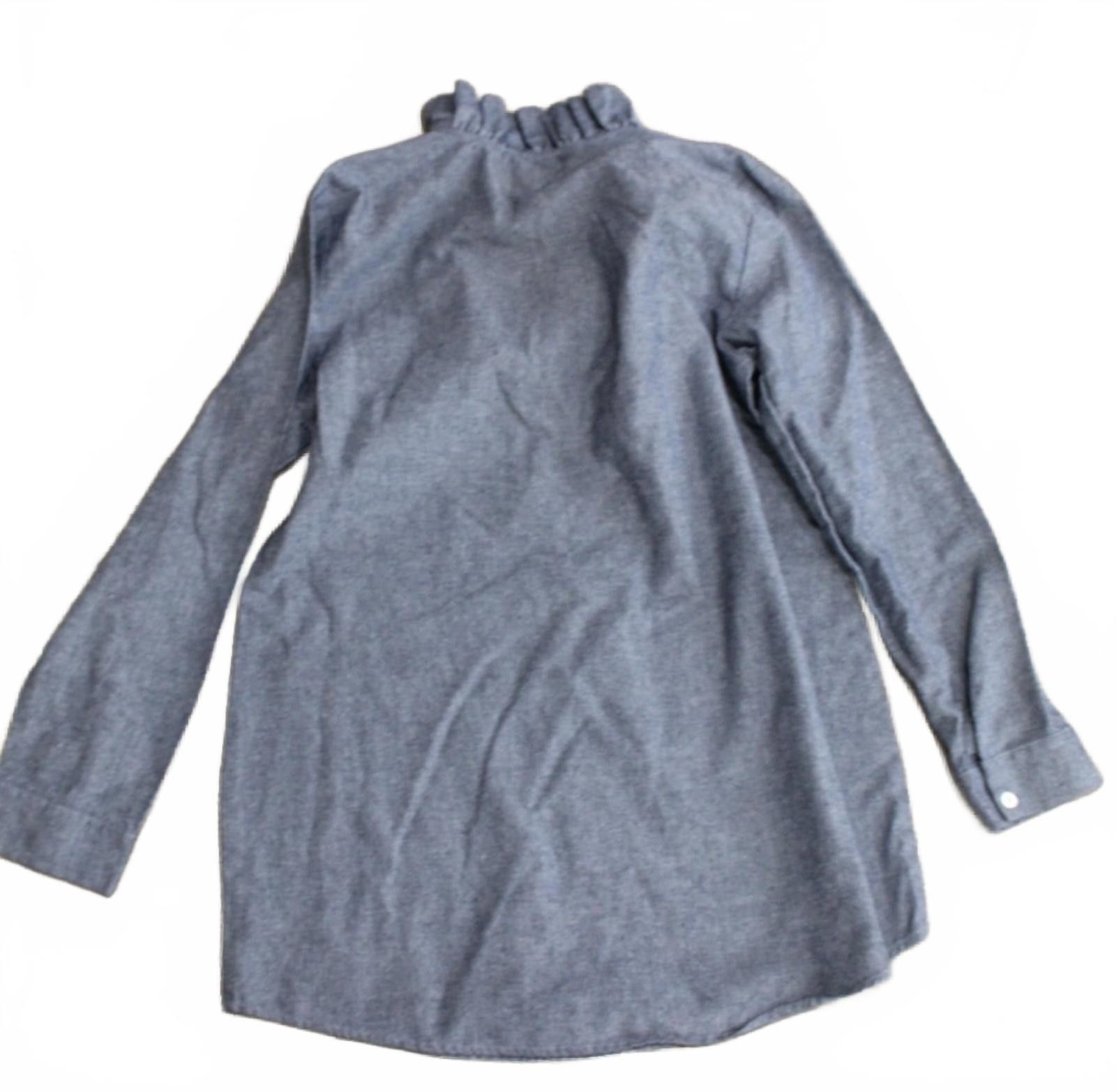Other Mud Pie Women's Denim Long Sleeve Ruffle Collar Blouse XS Size XS / US 0-2 / IT 36-38 - 2 Thumbnail