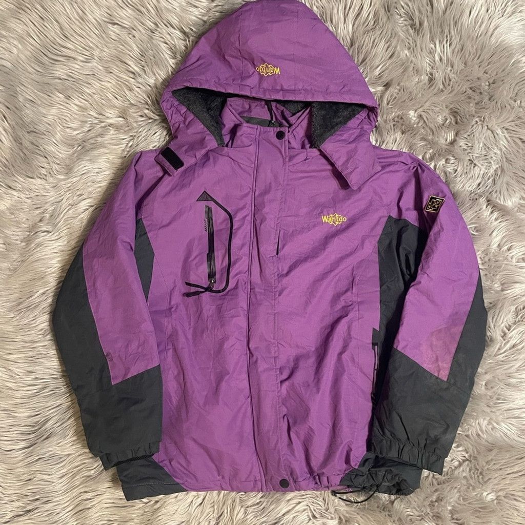 Christopher Wanton Wantdo Purple and Black Raincoat with Detachable Hood size L Size US L / EU 52-54 / 3 - 1 Thumbnail