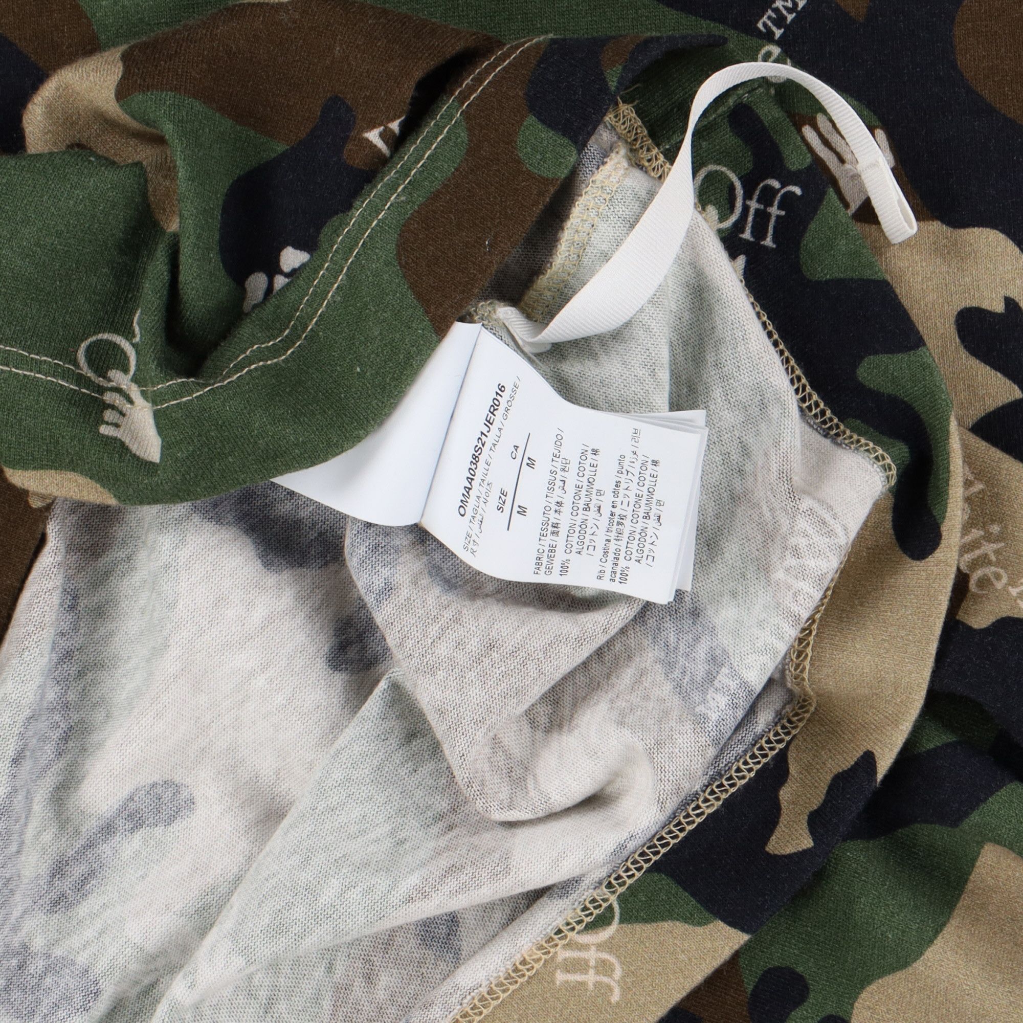 Off-White Camo All Over Logo Oversized T-Shirt Size US M / EU 48-50 / 2 - 7 Thumbnail
