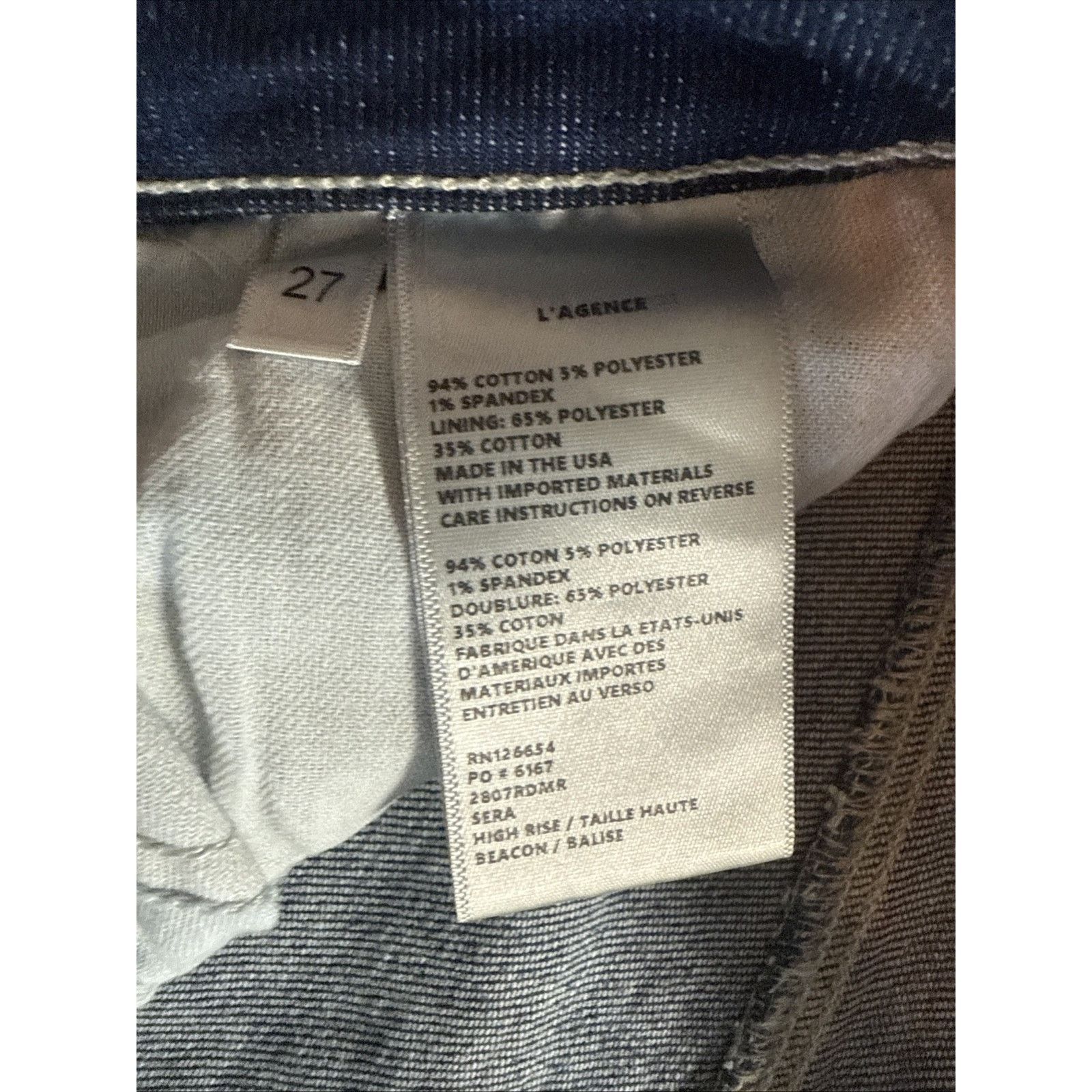 L'AGENCE L’Agence Sera High Rise Flare Jeans Women 27 Beacon Zip Fly Size 27" / US 4 / IT 40 - 7 Thumbnail