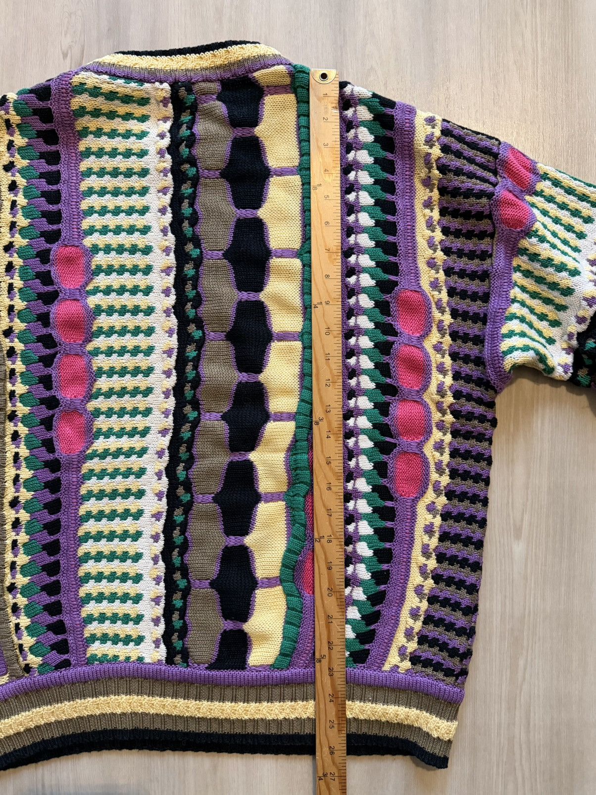 Vintage Vtg Kalaroo Sweater 3D Knit Coogi Wool Purple Pink Sz L Size US L / EU 52-54 / 3 - 6 Thumbnail