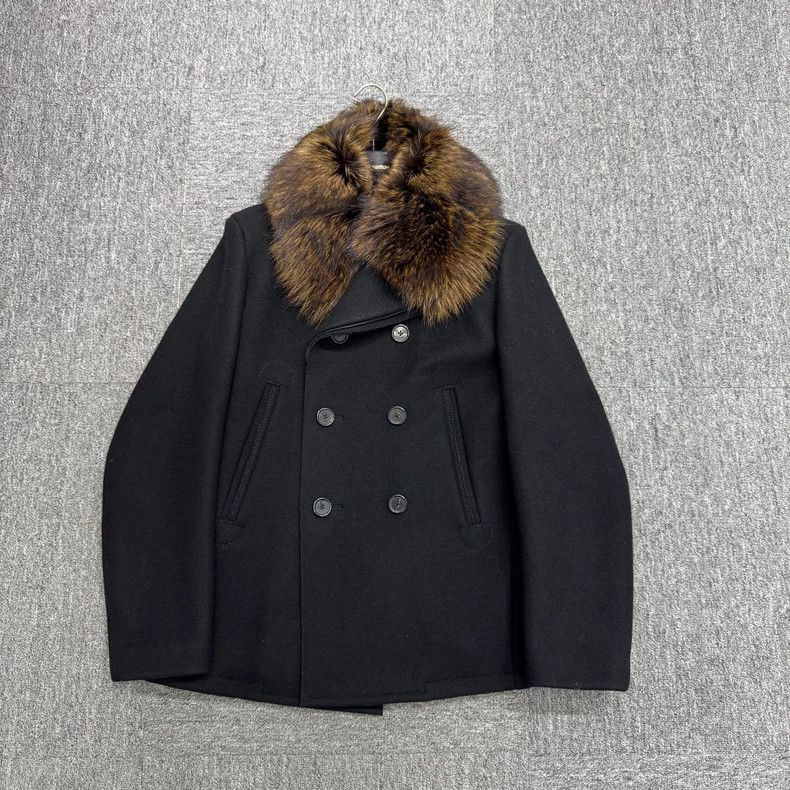 Jil Sander Jil Sander Fur-collared wool jacket Size L / US 10 / IT 46 - 1 Thumbnail