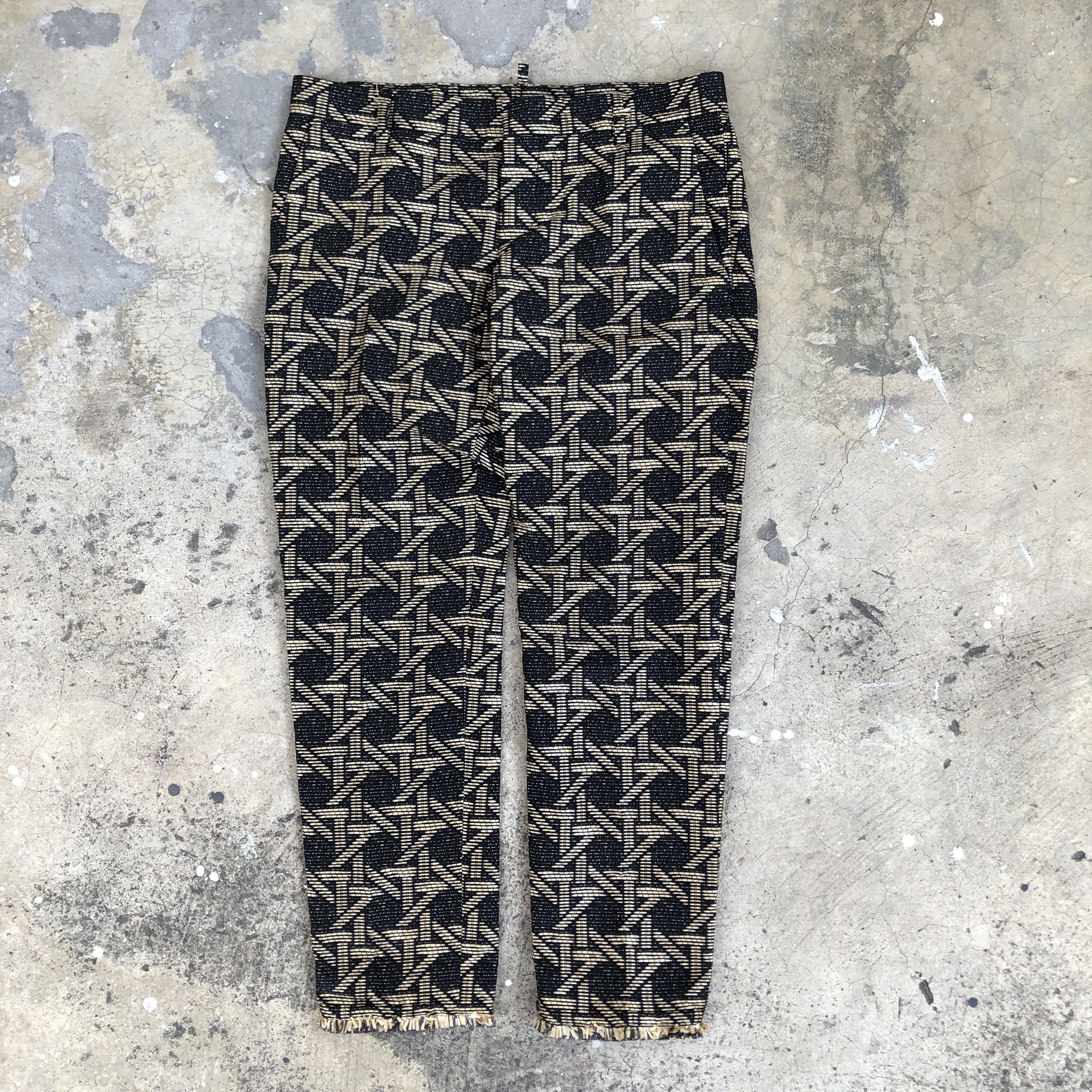 Dsquared2 Dsquared2 Archive Jacquard Pants Deconstructed Raw Hem Size 30" / US 8 / IT 44 - 3 Thumbnail