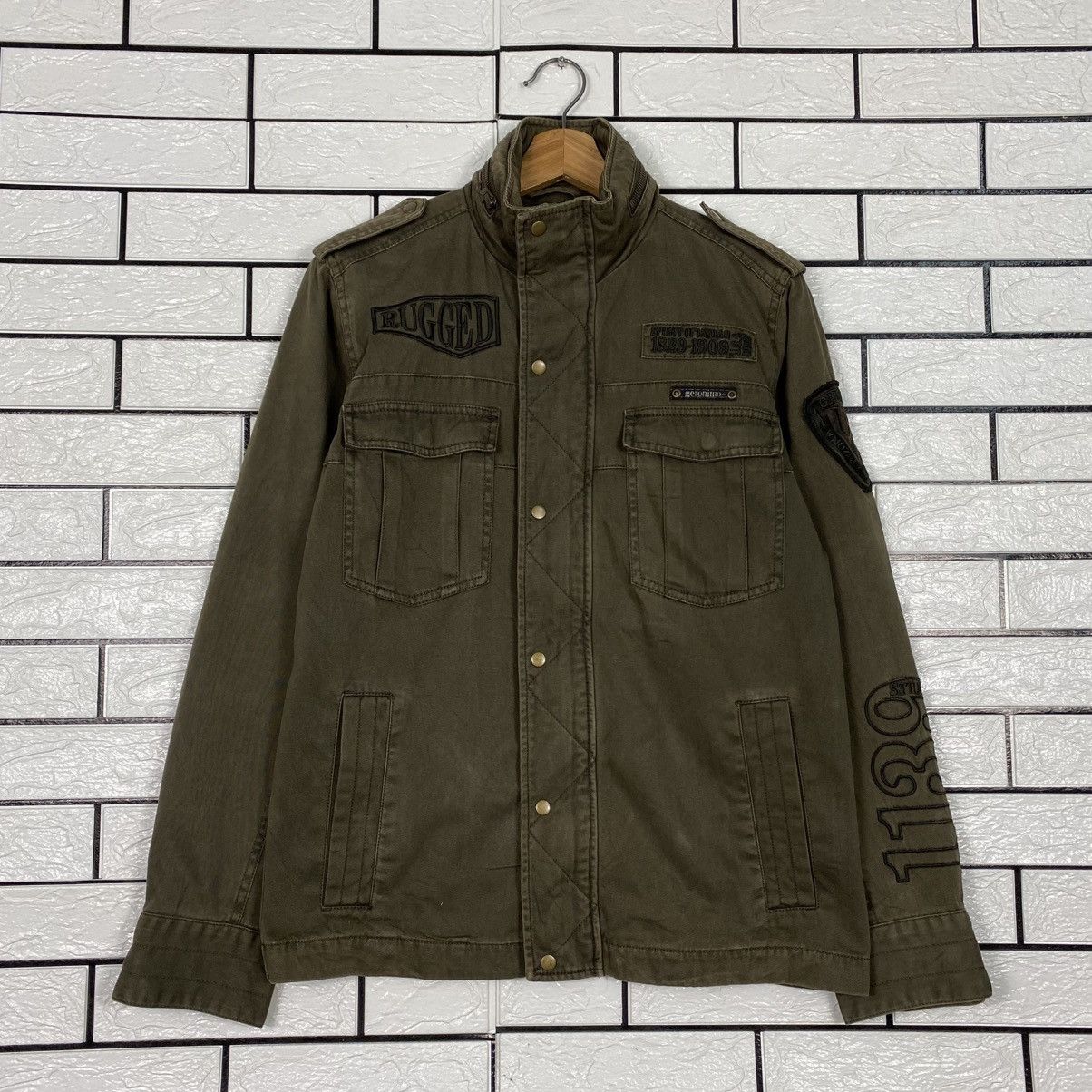 Japanese Brand 📌Vintage Biker Jacket Arizona Tribes Geronimo Big Logo Size US M / EU 48-50 / 2 - 3 Thumbnail