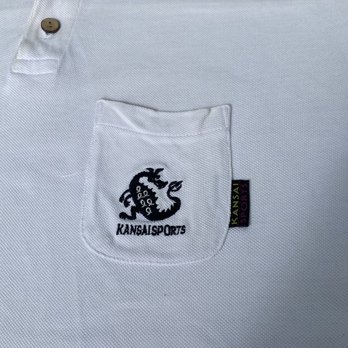 Japanese Brand × Kansai Yamamoto Vintage Kansai Yamamoto Sports Dragon Polo Shirt Size US L / EU 52-54 / 3 - 2 Thumbnail