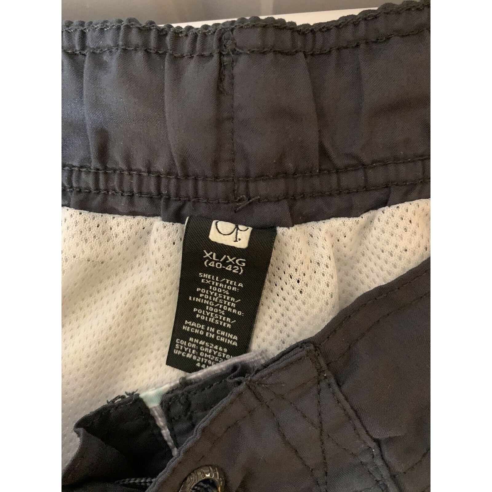 Ocean Pacific OP Swim Trunks Shorts Men’s Sz XL 40-42 Gray Blue Green Swim Size US 40 / EU 56 - 2 Thumbnail