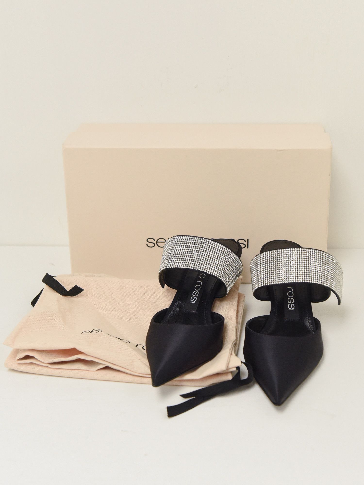 Sergio Rossi SERGIO ROSSI Paris Satin Mules Size US 6 / IT 36 - 1 Thumbnail