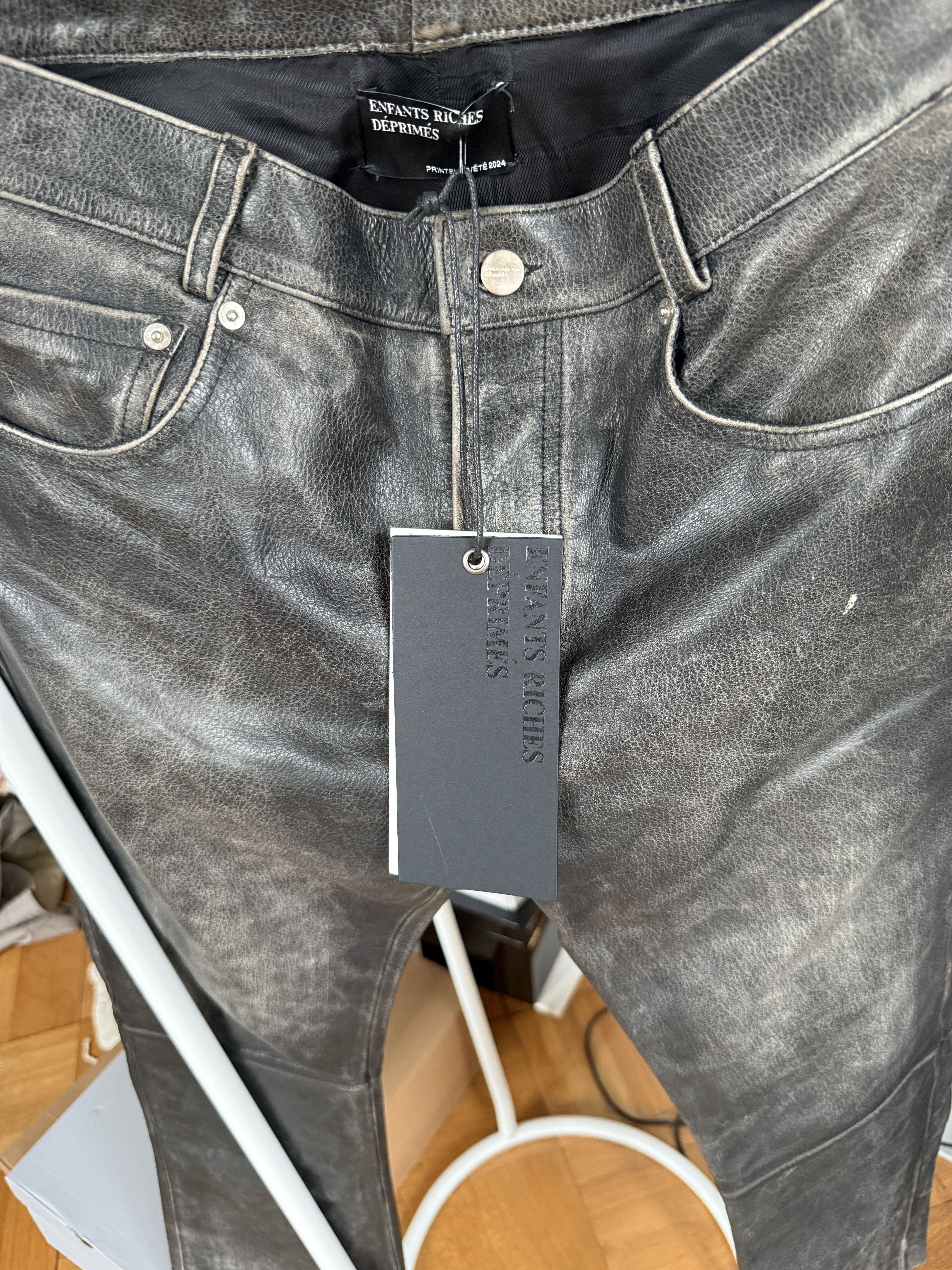 Enfants Riches Deprimes Flared Leather Jeans Size US 32 / EU 48 - 4 Thumbnail