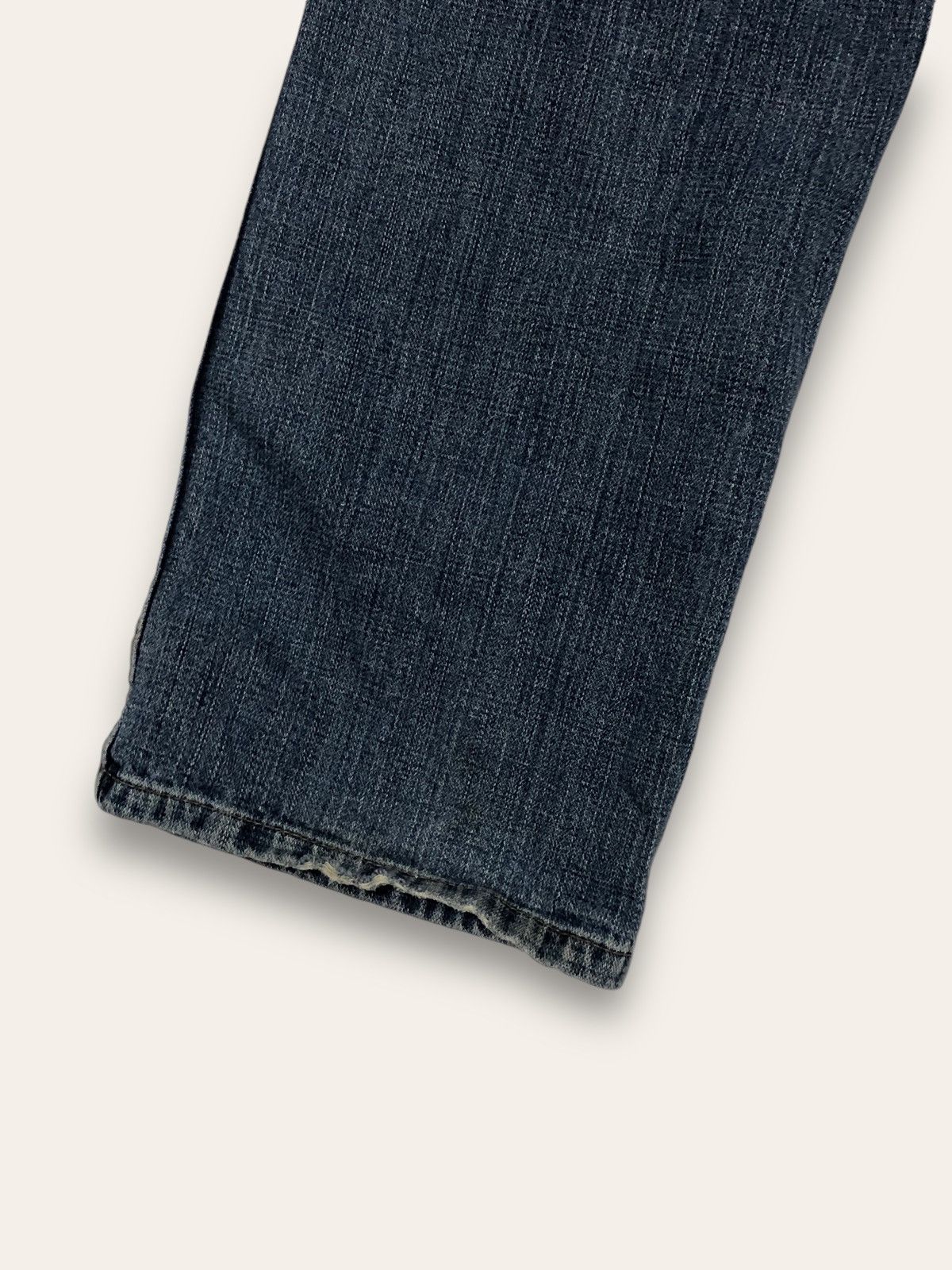 Jean Vintage WRANGLER Blue Denim Slightly Distressed Jeans Size US 32 / EU 48 - 4 Thumbnail