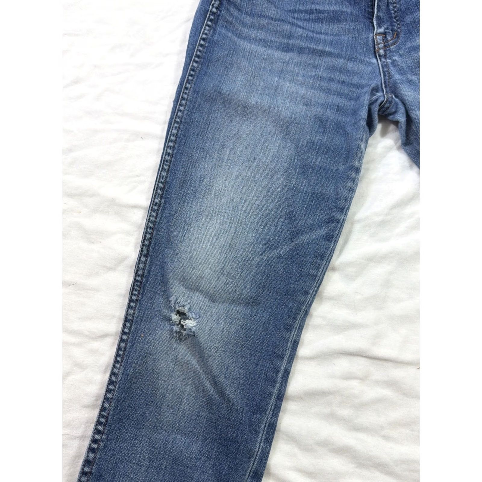Madewell VINTAGE Madewell 9” High Rise Skinny Jeans Womens 28x27 Medium Wash Distressed Blue 28 Skinny Womens Jeans Size ONE SIZE - 4 Thumbnail