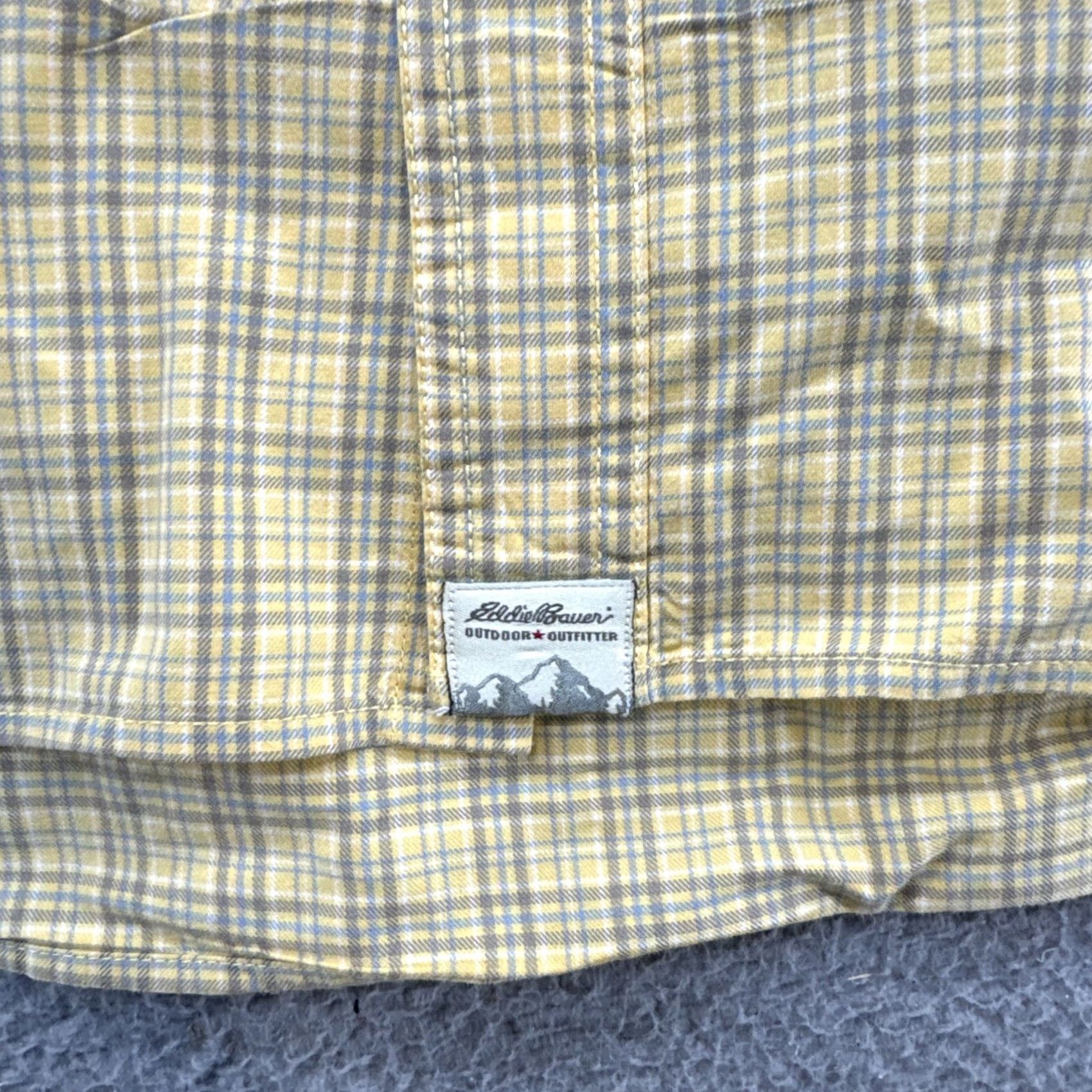 Eddie Bauer Eddie Bauer Shirt Mens 2XL Yellow Plaid Long Sleeve Button-Up Cotton Shirt Casual Outdoor Colorful Size US XXL / EU 58 / 5 - 2 Thumbnail
