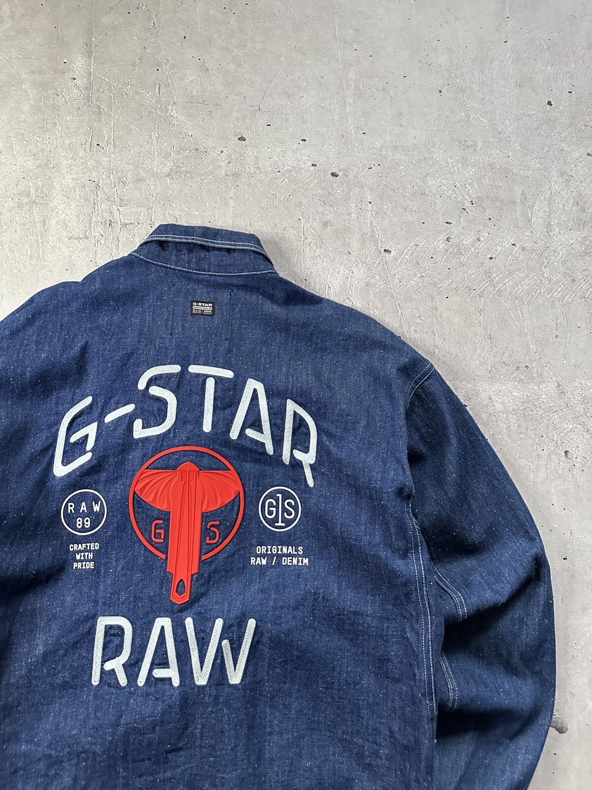 G-Star G Star Raw Embroidered Denim Jacket E Coach Size US L / EU 52-54 / 3 - 11 Thumbnail