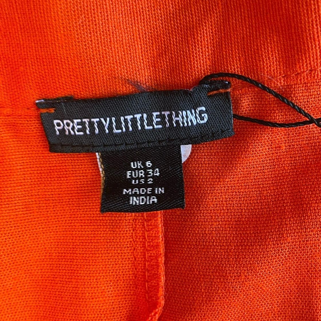 PrettyLittleThing PrettyLittleThings Orange Fitted High Waisted Back Slit 8 Size 30" / US 8 / IT 44 - 3 Thumbnail