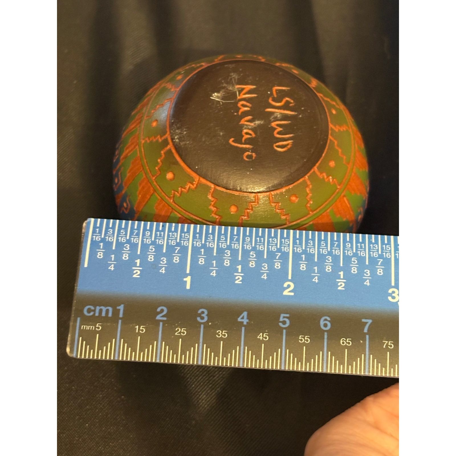 Other Vintage Miniature Handcrafted Navajo Pottery Bowl Signed Size 22" - 9 Thumbnail