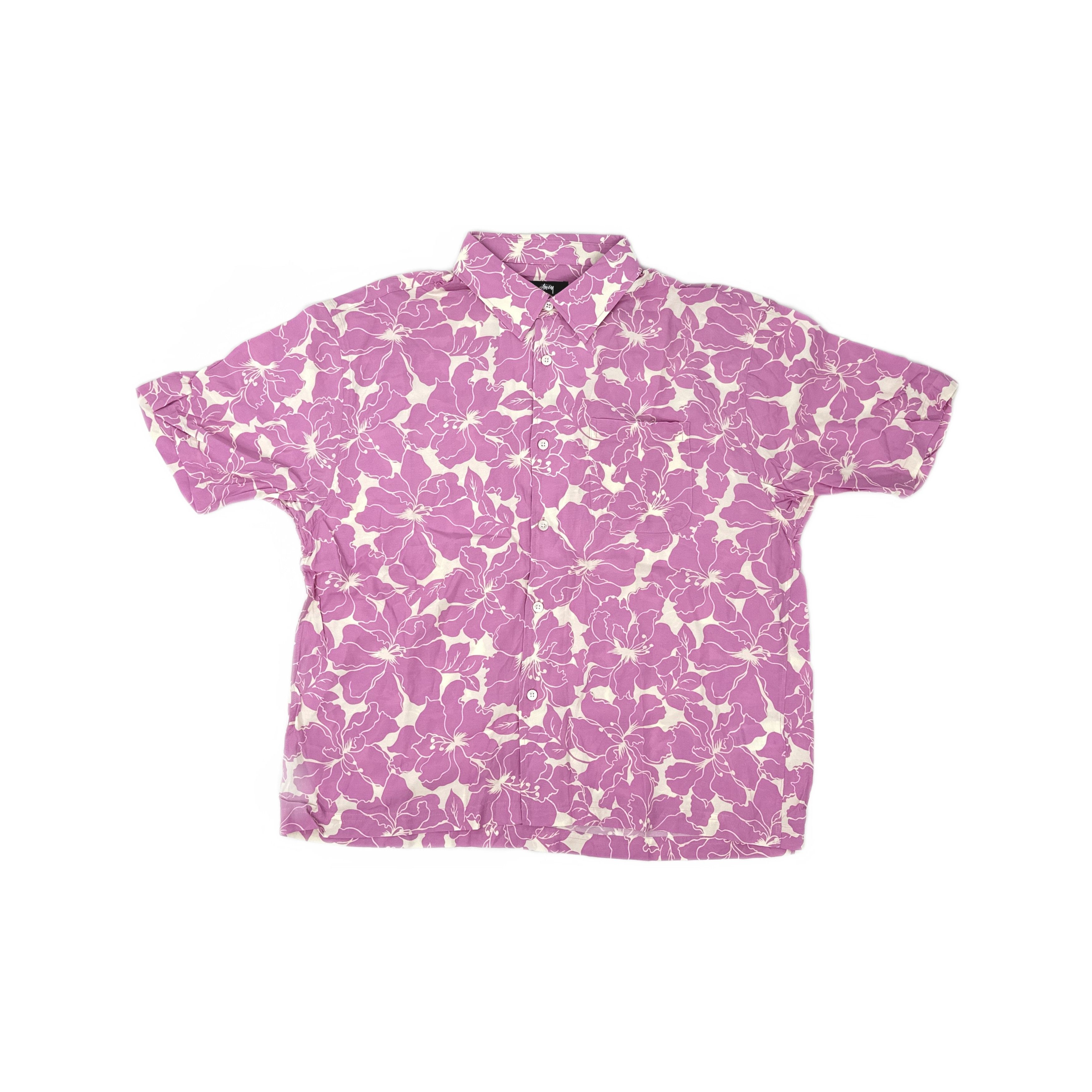 Stussy Stussy Floral Print Short Sleeve Button Up Shirt Size L Size US L / EU 52-54 / 3 - 1 Thumbnail