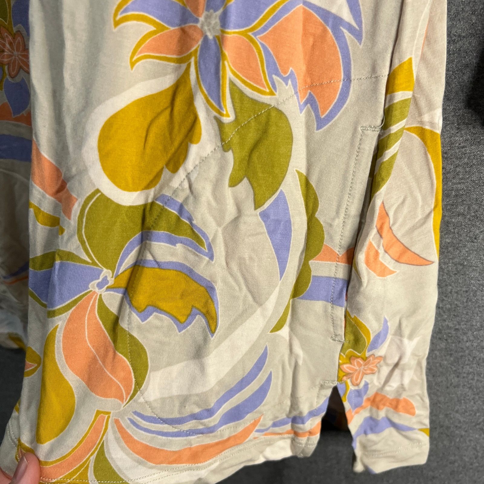Other LOGO by Lori Goldstein Rayon Printed 3/4 Sleeve Top Size XXS / US 00 / IT 34 - 8 Thumbnail