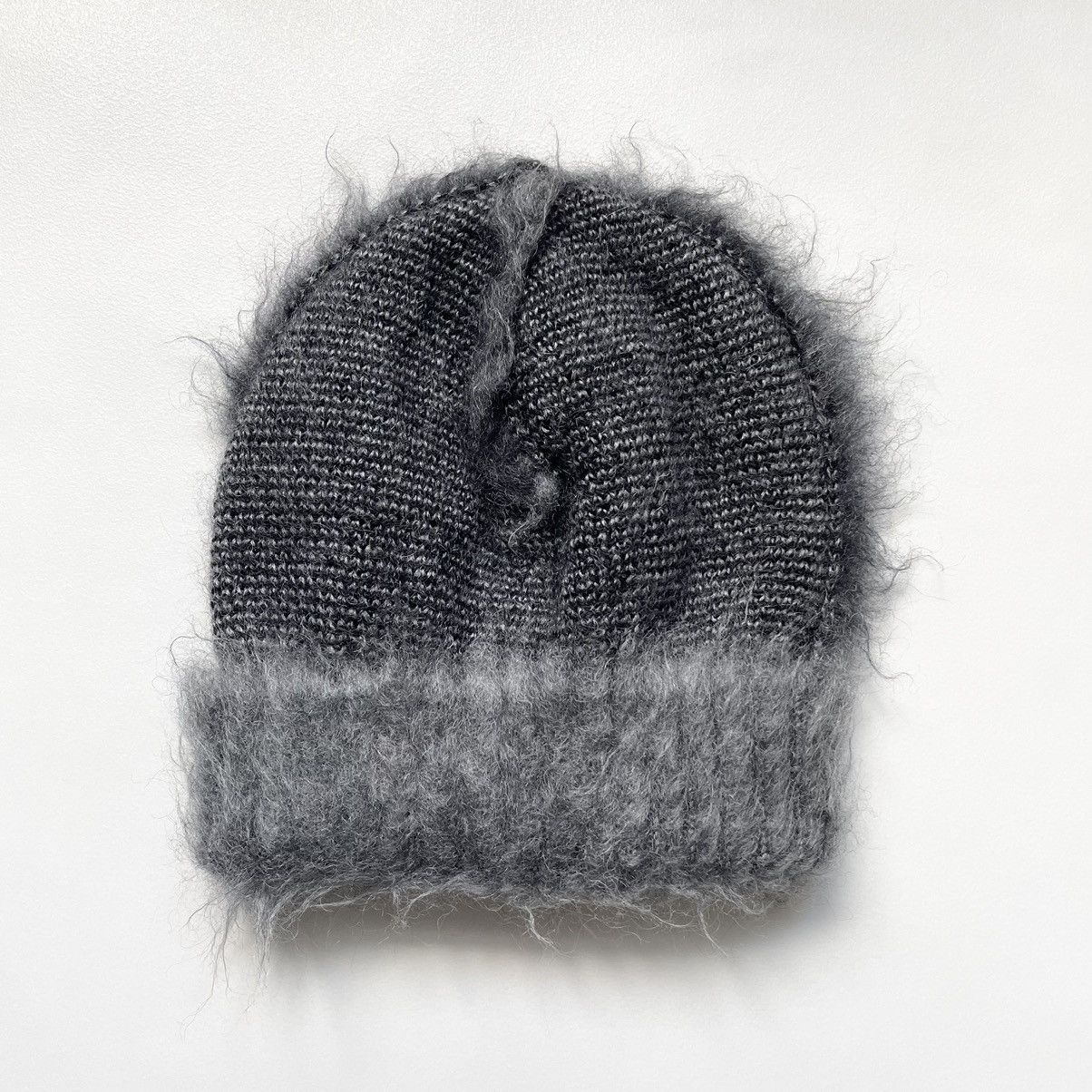 image of Craig Green A/w 22 Sample Mohair Beanie Hat in Dark Gray, Men's