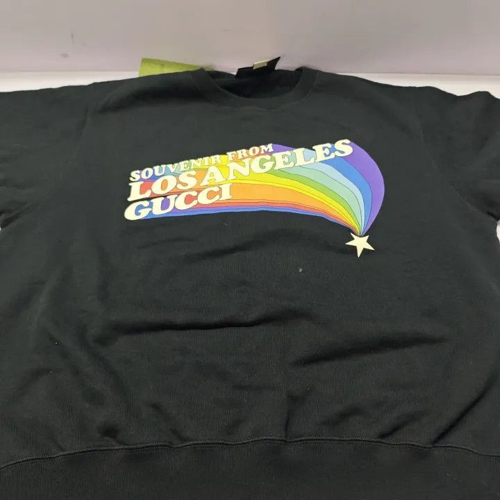 Gucci Gucci Gucci Black Long Sleeve Rainbow Sweatshirt -2506 Size US S / EU 44-46 / 1 - 7 Thumbnail