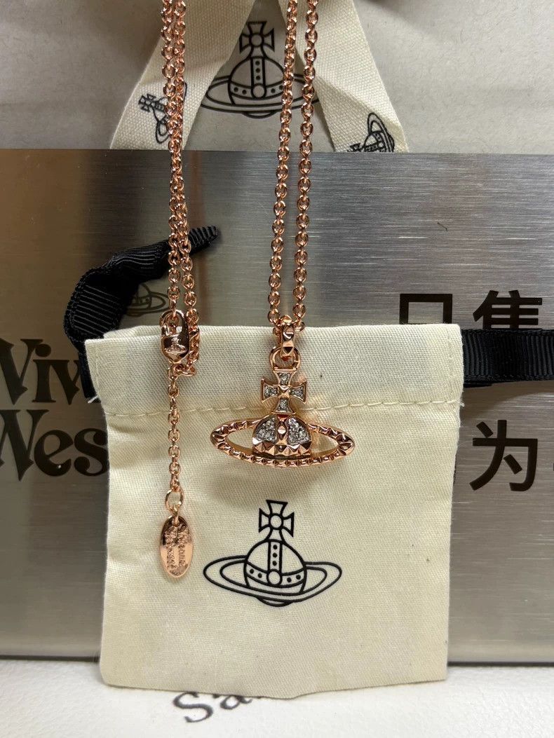 Vivienne Westwood Vivienne Westwood Mei Fei necklace-rose gold Size ONE SIZE - 4 Thumbnail