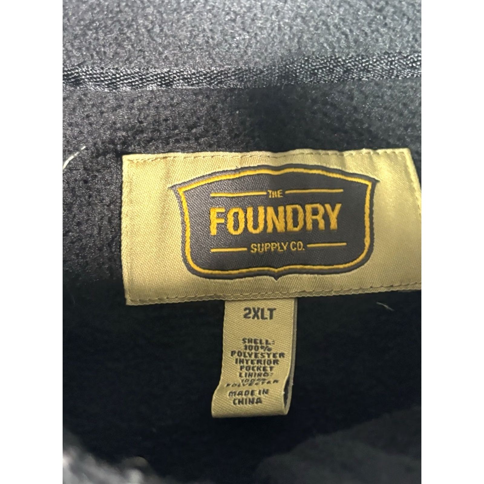 Vintage VINTAGE Foundry Supply Co Jacket Black 2XL Full Zip Fleece Men's Winter Outdoor Pocket Regular Size 2XT Mens Size US XXL / EU 58 / 5 - 6 Thumbnail